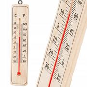 Termometry - Termometr Domowy Drewniany Wewnętrzny Zewnętrzny - miniaturka - grafika 1