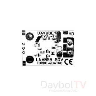 Davbol TV Wzmacniacz sygnału DVB-T2 LNA955-5DV z LED - Anteny TV - miniaturka - grafika 1
