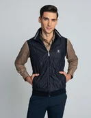 Kamizelki męskie - kamizelka agira slim fit granatowy - miniaturka - grafika 1