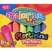 Masy plastyczne - Patio Colorino 6szt Plastelina neonowa - miniaturka - grafika 1