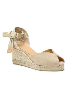 Castañer Espadryle Bilina/6/002 023003-2017 Beżowy - Espadryle damskie - miniaturka - grafika 1