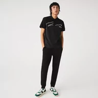 Spodenki męskie - Lacoste męskie spodnie sportowe z melanżowej mieszanki bawełnianej Slim Fit - miniaturka - grafika 1