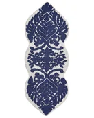 Dywaniki łazienkowe - BELIANI Dywanik łazienkowy niebieski bawełniany 150 x 60 cm nieregularny kształtReplika acyjny wzór mata łazienkowa nowoczesny design - miniaturka - grafika 1