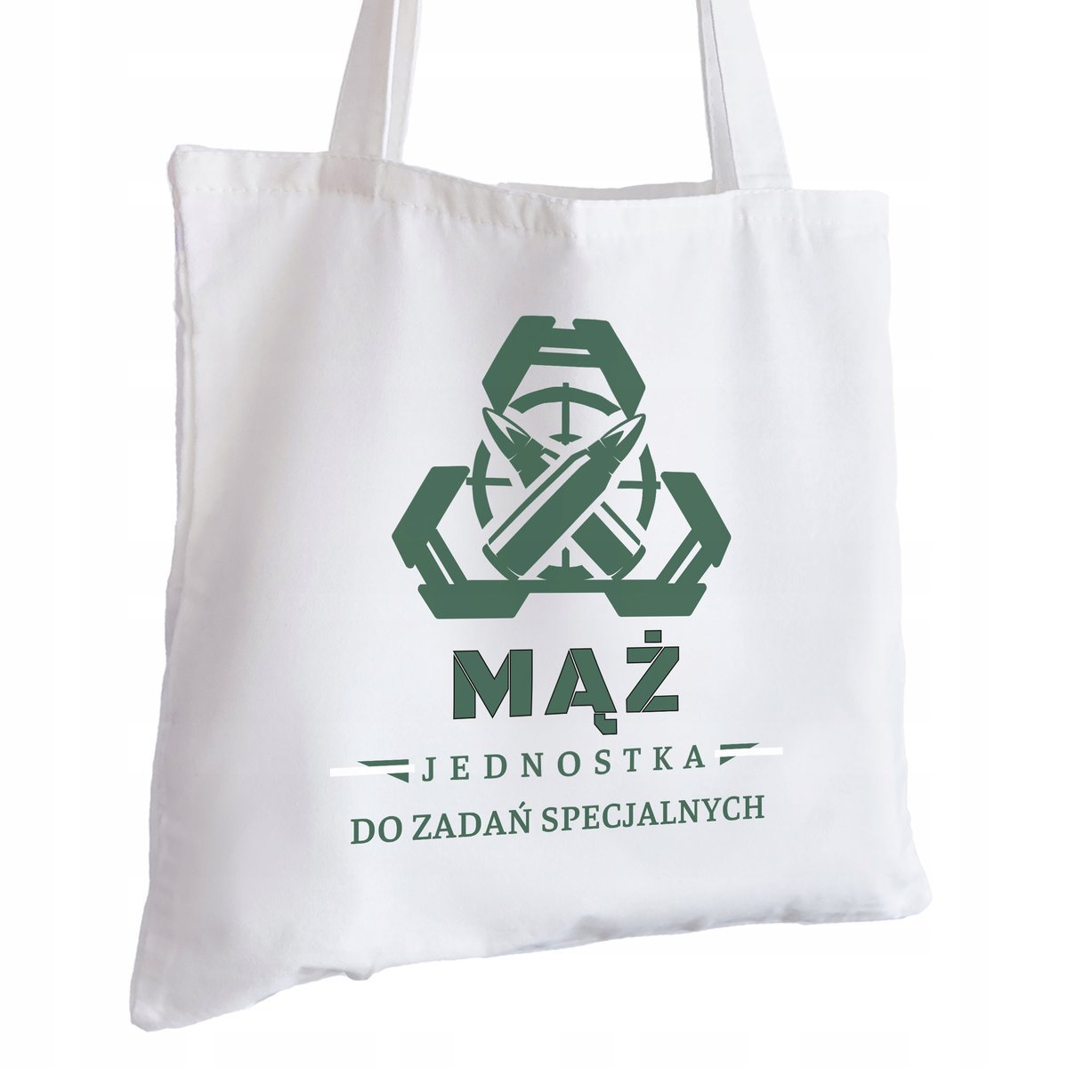 Torba Bawełniana biała dla Męża Na Prezent ekologiczna Trwały Nadruk