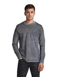 G-STAR RAW Męska koszulka z długim rękawem z rozpylaczem pleców, Czarny (Dk czarny natrysk zewnętrzny C336-c577), S - Koszulki męskie - miniaturka - grafika 1