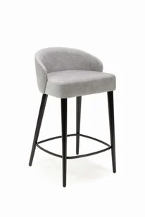 Mirek 5 hoker niski tapicerowany tkanina do wyboru nogi czarne - Taborety i hokery - miniaturka - grafika 1