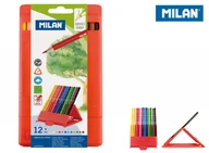 Przybory szkolne - MILAN Kredki trójkątne12 kolorów - miniaturka - grafika 1