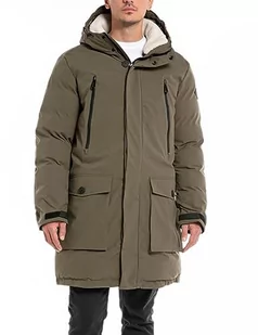 Replay parka męska, 928 ciemny oliwkowy, S - Kurtki męskie - miniaturka - grafika 1