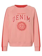 Bluzy damskie - Tom Tailor Denim Bluza damska Kobiety pomarańczowy|różowy|czerwony jednolity, S - miniaturka - grafika 1