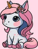 Kolorowanki, wyklejanki - Malowanie po numerach - Jednorożec 25x25cm - miniaturka - grafika 1