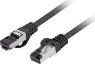 Patchcordy - Lanberg Patchcord Lanberg S/FTP kat.8.1 2m LSZH CU fluke passed czarny - miniaturka - grafika 1