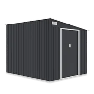 Altany ogrodowe - Szopa narzędziowa JASPER 214x257cm Cold Grey, stalowa, z podwójnymi drzwiami, wentylowana, domek na rowery i akcesoria ogrodowe Hardmaister - miniaturka - grafika 1