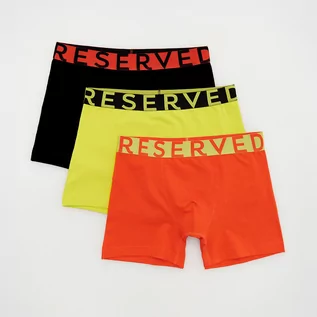 Majtki męskie - Classic Reserved Reserved - Bokserki 3 pack Żółty - grafika 1