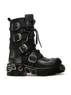 Glany damskie - NEW ROCK Glany M-107-S2 Czarny - miniaturka - grafika 1
