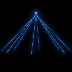 vidaXL vidaXL Choinka z lampek, wewn./zewn., 800 niebieskich diod LED, 5 m - Oświetlenie świąteczne - miniaturka - grafika 1