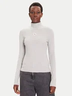 Swetry damskie - Calvin Klein Jeans Golf LV047D203G Szary Slim Fit - miniaturka - grafika 1