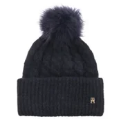 Czapki damskie - Czapka TH Timeless Beanie Cable AW0AW16989 DW6 (TH1183-b) Tommy Hilfiger - miniaturka - grafika 1