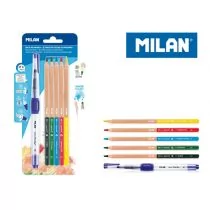 MILAN Pędzel wodny 4mm + kredek akwarelowych - Przybory szkolne - miniaturka - grafika 3