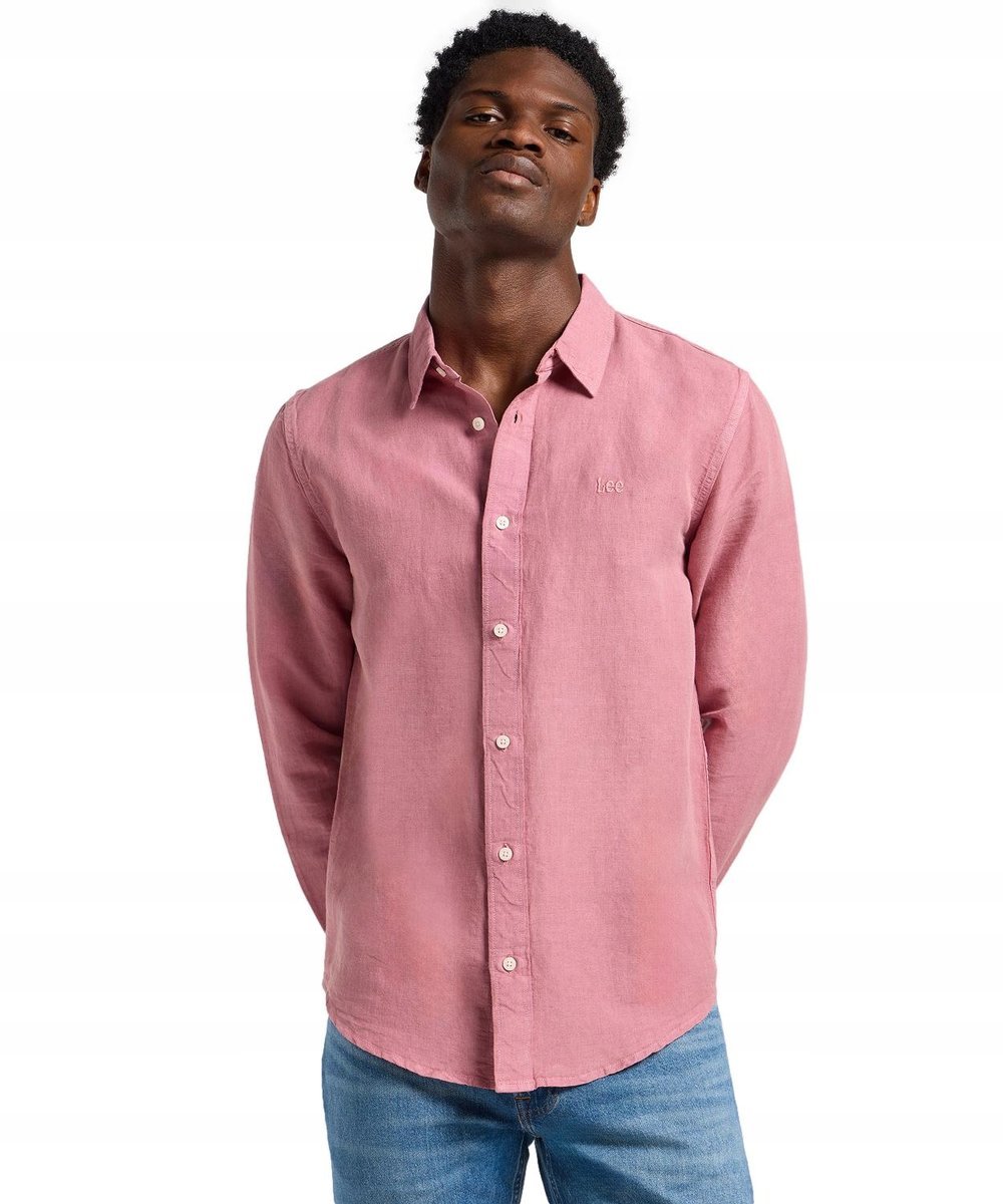 Koszula Lee PATCH SHIRT 112363906 Garment Dye Mauve XL