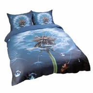 Pościel - Pościel satynowa 160x200 Dmuchawiec granatowa SATYNLOVE PREMIUM - miniaturka - grafika 1