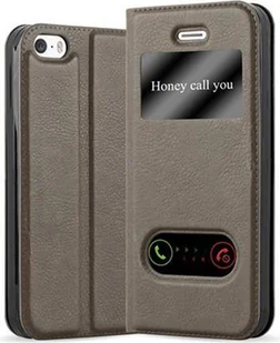 Etui ochronne Cadorabo do Apple iPhone 5 / 5S / SE 2016 w kolorze brązowym etui na telefon komórkowy etui na książkę - Etui i futerały do telefonów - miniaturka - grafika 1