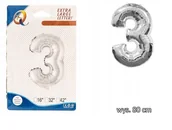 Balony i akcesoria - BALONY FOLIOWE CYFERKI BALON FOLIOWY CYFRA 3 80CM - miniaturka - grafika 1