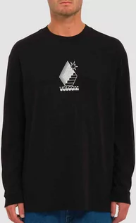 Bluzki dla chłopców - Volcom Stairway black koszulka męska z długim rękawem - S - grafika 1