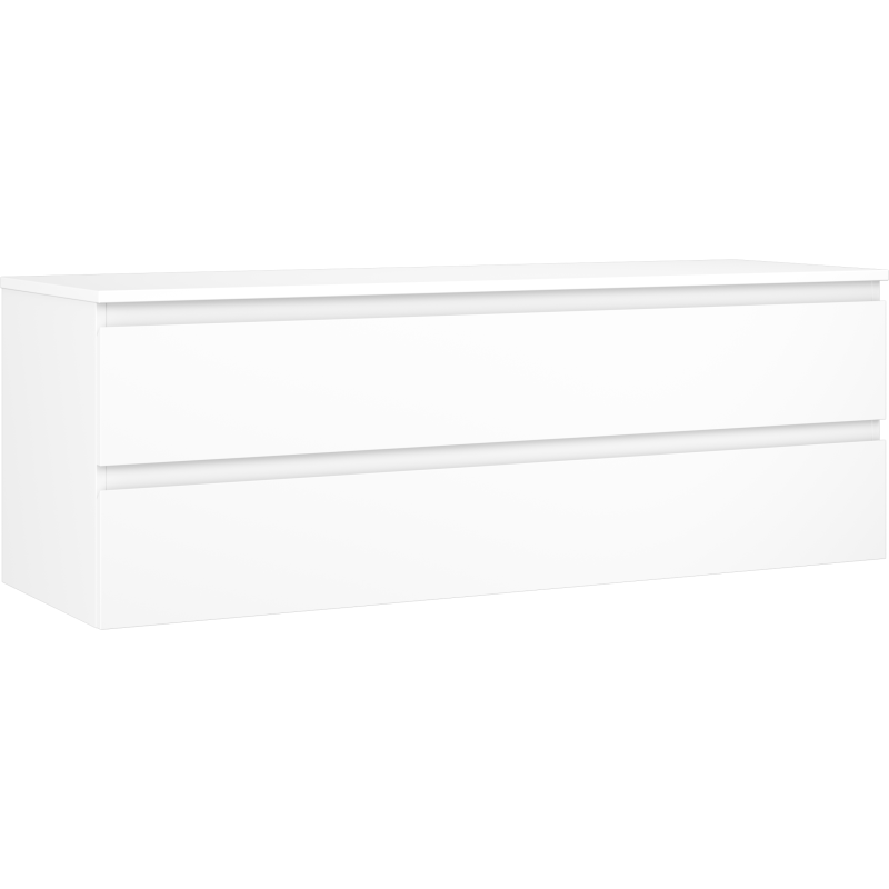 Mexen Orio szafka łazienkowa podumywalkowa 140 cm z blatem, 2 szuflady, biała mat - 91A10-14047-2-BFFC01