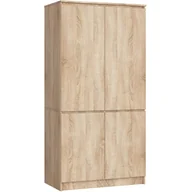 Szafy - Szafa S90 4 drzwi AKORD Dąb Sonoma 90x51x180 cm - miniaturka - grafika 1