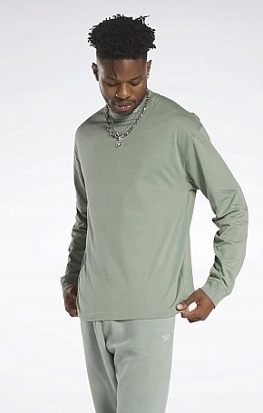 Reebok Koszulka Z Długim Rękawem Zielona Męska L 0A7A3_B* Tła
