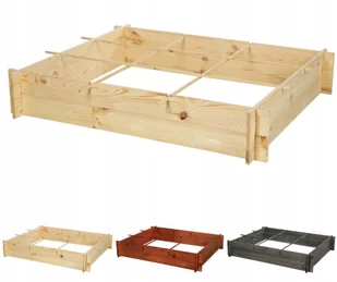 Drewniana grządka podwyższona donica ogrodowa na warzywa warzywnik 120x100 / Wamar-Sosenka - Szklarnie ogrodowe - miniaturka - grafika 1