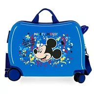 Walizki - Disney Mickey Colour Mayhem walizka dziecięca, niebieska, 50 x 38 x 20 cm, twardy plastik, z boku, 34 l, 1,8 kg, 4 bagaż podręczny - miniaturka - grafika 1