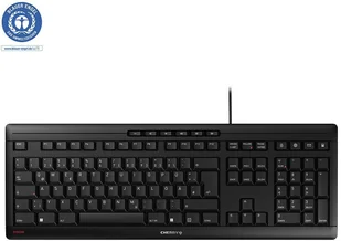 CHERRY STREAM klawiatura Dom/Biuro USB QWERTY Portugalski Czarny, Szary JK-8500PO-2 - Klawiatury - miniaturka - grafika 1