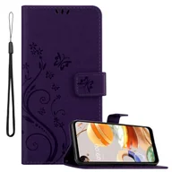 Etui i futerały do telefonów - Cadorabo pokrowiec na LG K61 w kolorze FLORAL DARK PURPLE pokrowiec ochronny w kwiatowy wzór z zapięciem magnetycznym, funkcją podstawki i kieszeniami na karty etui z klapką etui na telefon komórkowy etui z klapką etui na książkę - miniaturka - grafika 1