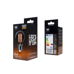 TelForceOne Żarówka LED Filament E27 A60 4W 230V 2000K 400lm COG dymiona Forever Light - Żarówki LED - miniaturka - grafika 1