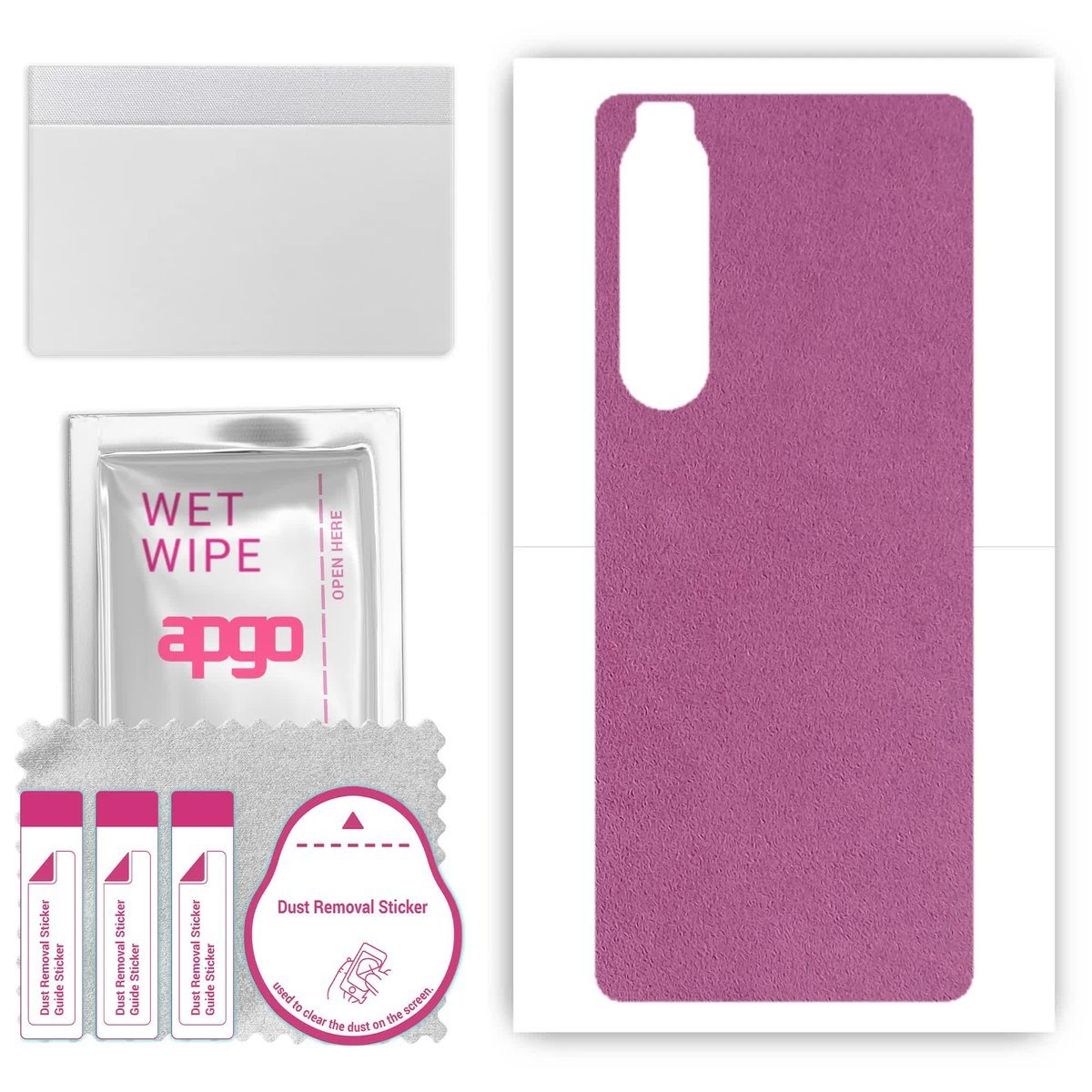 Folia naklejka skórka strukturalna na TYŁ Zamsz do Sony Xperia 1 III - Zamsz Fioletowy - apgo SKINS