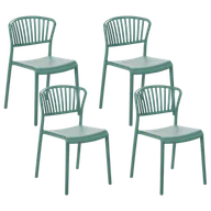 Krzesła - Zestaw 4 Krzeseł Do Jadalni Zielony Gela - miniaturka - grafika 1