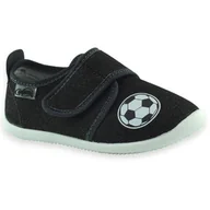 Buty dla chłopców - Kapcie dziecięce na rzep Befado 902X/Y042 Softer Czarne - miniaturka - grafika 1