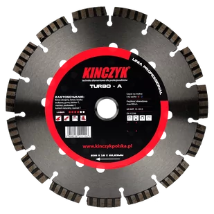 KIŃCZYK Tarcza diamentowa do cięcia TURBO - A 350 MM (Linia) - Tarcze do pił - miniaturka - grafika 1