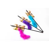 Zabawki dla kotów - Wędka piłka z ogonkiem różowa Dingo - miniaturka - grafika 1