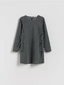 Sukienki i spódniczki dla dziewczynek - Reserved - Sukienka z kokardkami - ciemnoszary - miniaturka - grafika 1