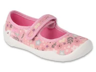 Buty dla dziewczynek - Kapcie dziecięce dziewczęce do przedszkola na rzepy róż Befado 114X536-30 - miniaturka - grafika 1
