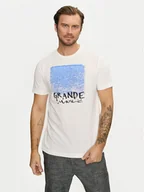 Koszulki męskie - Gant T-Shirt 2003283 Écru Regular Fit - miniaturka - grafika 1
