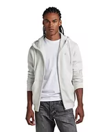Bluzy męskie - G-STAR RAW Męska bluza z kapturem Premium Core Hooded Zip Sweater Vest, szary (Oyster Mushroom C235-d607), XXL - miniaturka - grafika 1