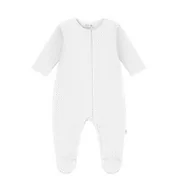 Pajacyki dla niemowląt - Pajac bawełniany biały w kropeczki 68 - miniaturka - grafika 1