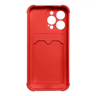 Card Armor Case etui pokrowiec do iPhone 13 Pro portfel na kartę silikonowe pancerne etui Air Bag czerwony - Etui i futerały do telefonów - miniaturka - grafika 2