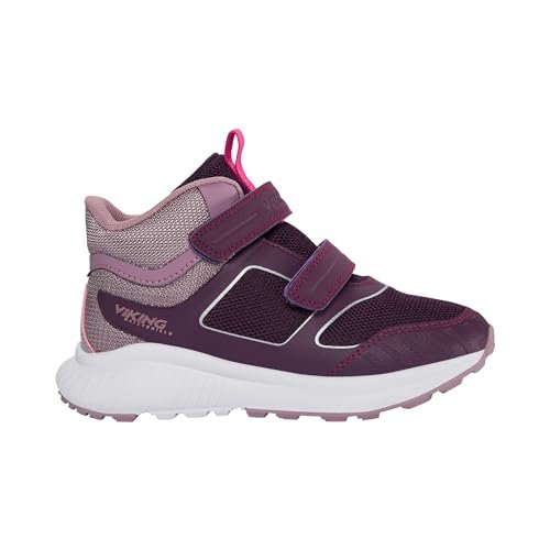 Viking Buty dziecięce Aery Mid Wp 2 V, uniseks, Bakłażan Dusty Pink, 32 EU Schmal