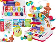 Zabawki interaktywne dla dzieci - Wielofunkcyjna, Edukacyjna Zabawka Dla Dzieci, Cymbałki, Zjeżdżalnia, Pałąk, Magnetyczny Dzięcioł Interaktywna - miniaturka - grafika 1
