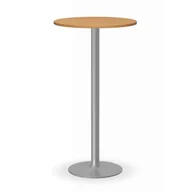 Stoły i stoliki do biura - Stolik wysoki Olympo II, średnica 600 mm, szara podstawa, płyta buk - miniaturka - grafika 1