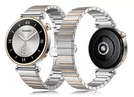 Akcesoria do smartwatchy - opaska pasek bransoleta LINKBAND Garmin GARMIN VENU 2S / VENU 3S / Vivoactive 4S / Huawei Watch GT 4 41mm 18mm srebrno-rosegold - miniaturka - grafika 1